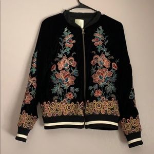 Anthropology Suede bomber